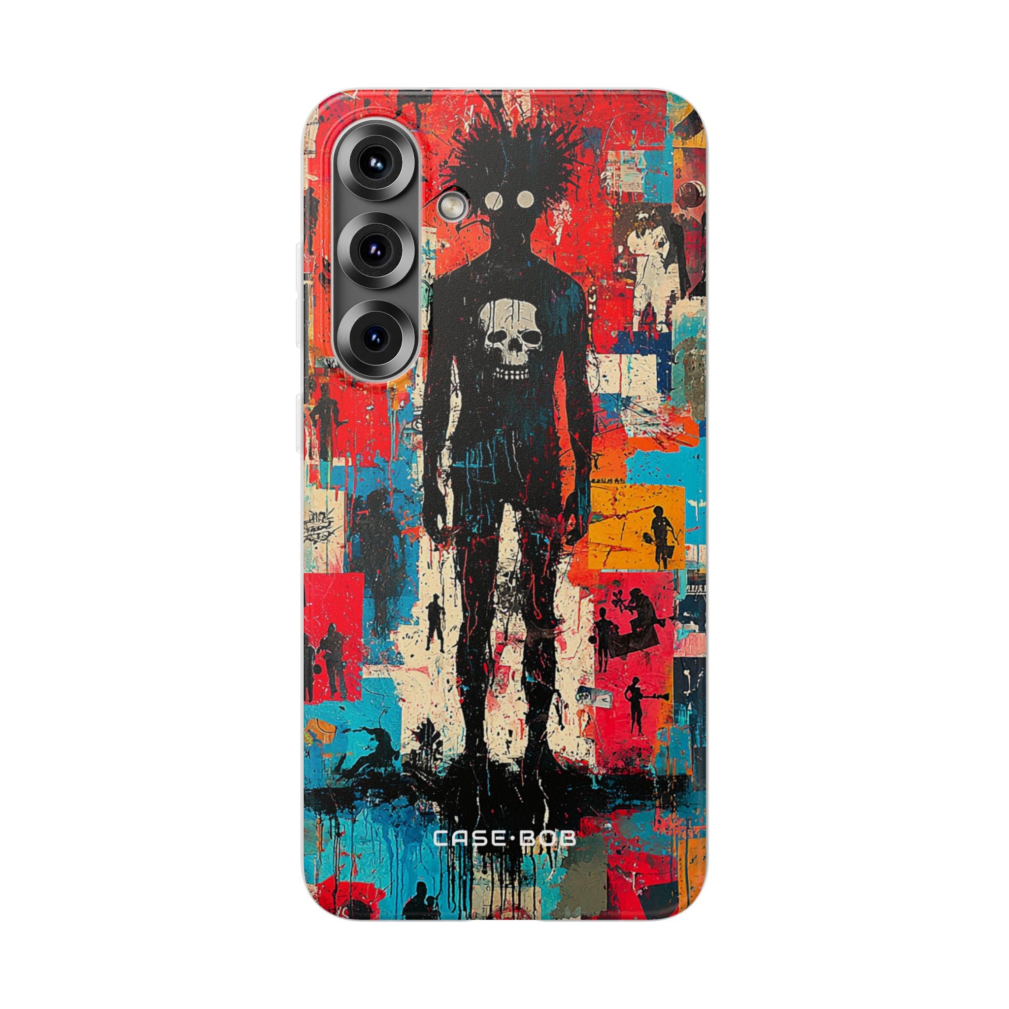 Spiky Skull Silhouette Samsung S25 Plus Case - Soft