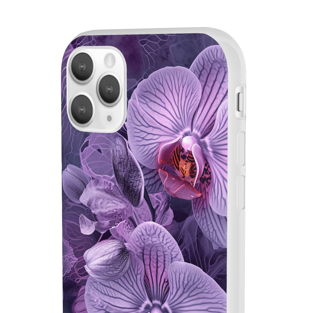 Strahlendes Orchideen-Design | Handyhülle für iPhone (flexible Hülle) 