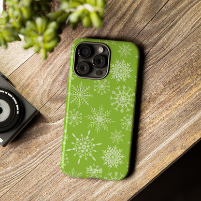 Snowflakes Dance Playfully - iPhone Case