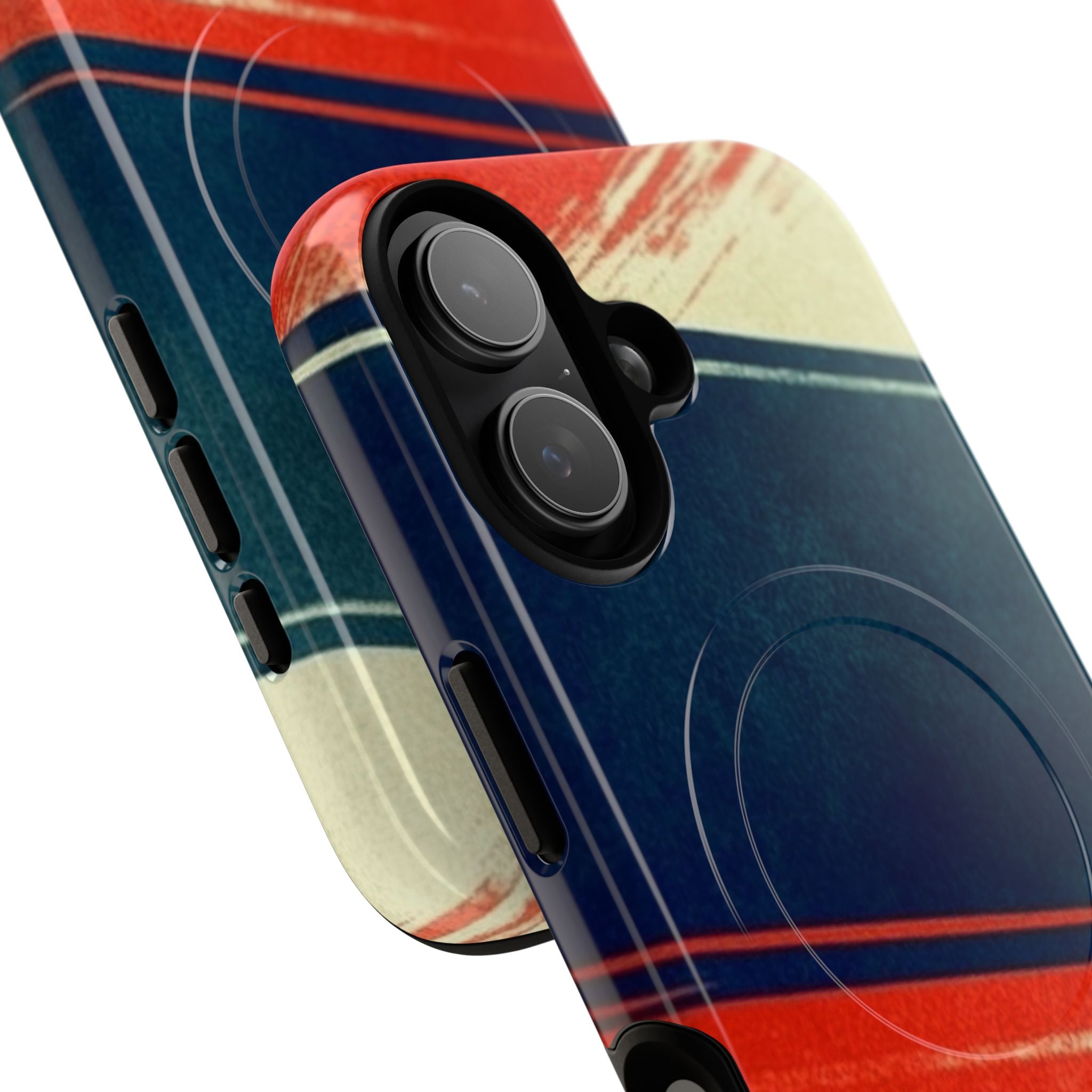 Blue Diagonal Motion iPhone 17 Case - Tough+