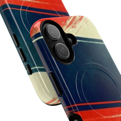 Blue Diagonal Motion iPhone 17 Case - Tough+