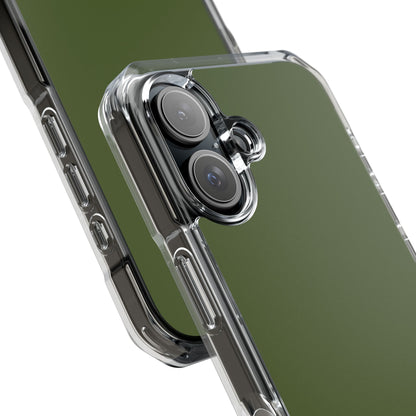 Dark Moss Green | Phone Case for iPhone (Clear Impact Case - Magnetic)