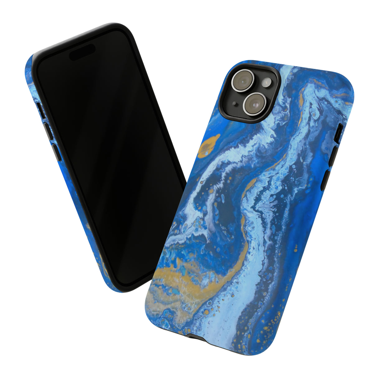 Acrylic Blue Gold - Protective Phone Case