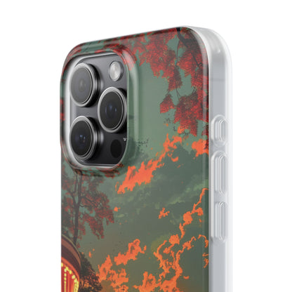 Mid-Century Nostalgia Streetscape iPhone 15 - Flexi Phone Case