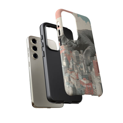 Cat Rests Over City - Samsung Case