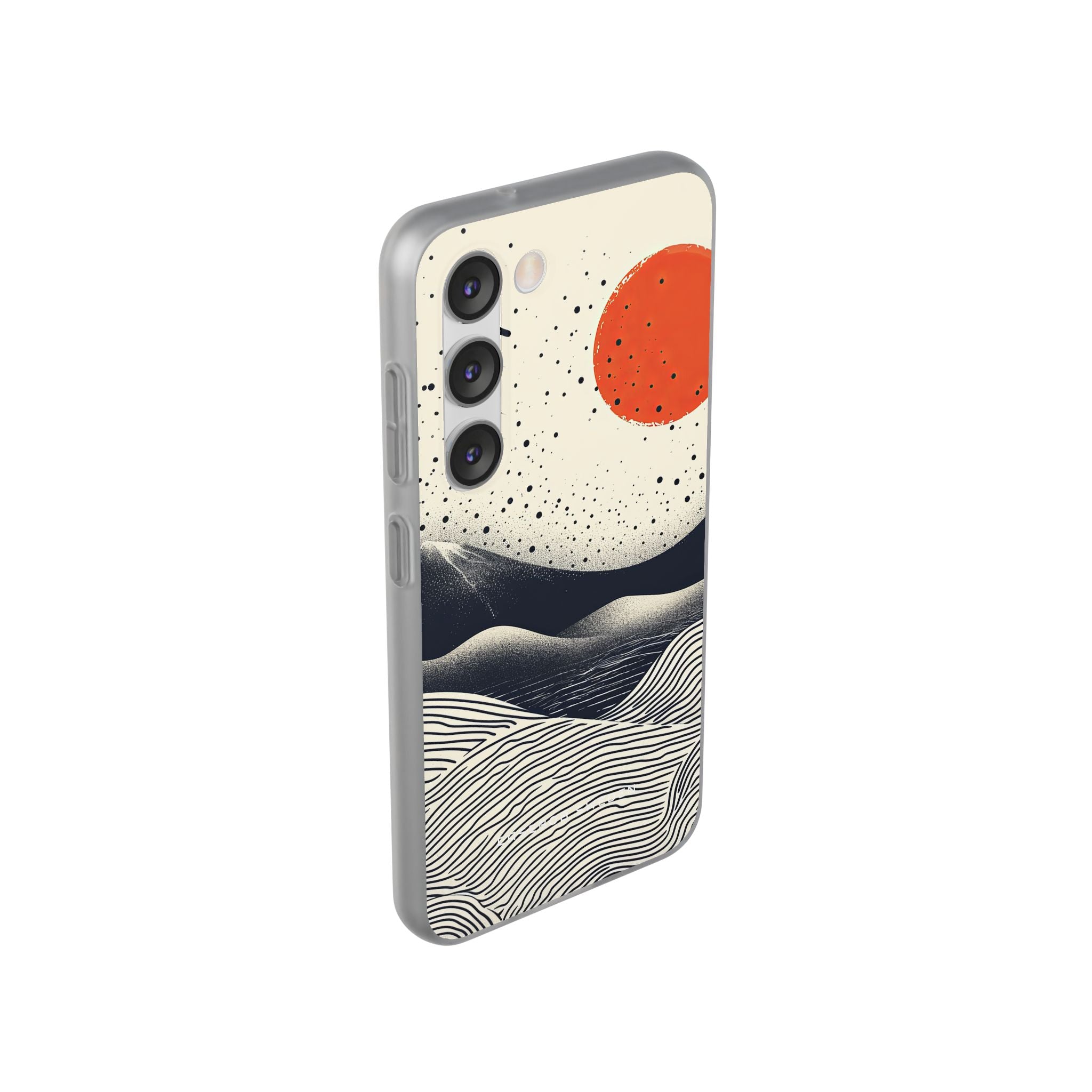 Red Sun Over Flowing Horizons Samsung S23 - Flexi Phone Case