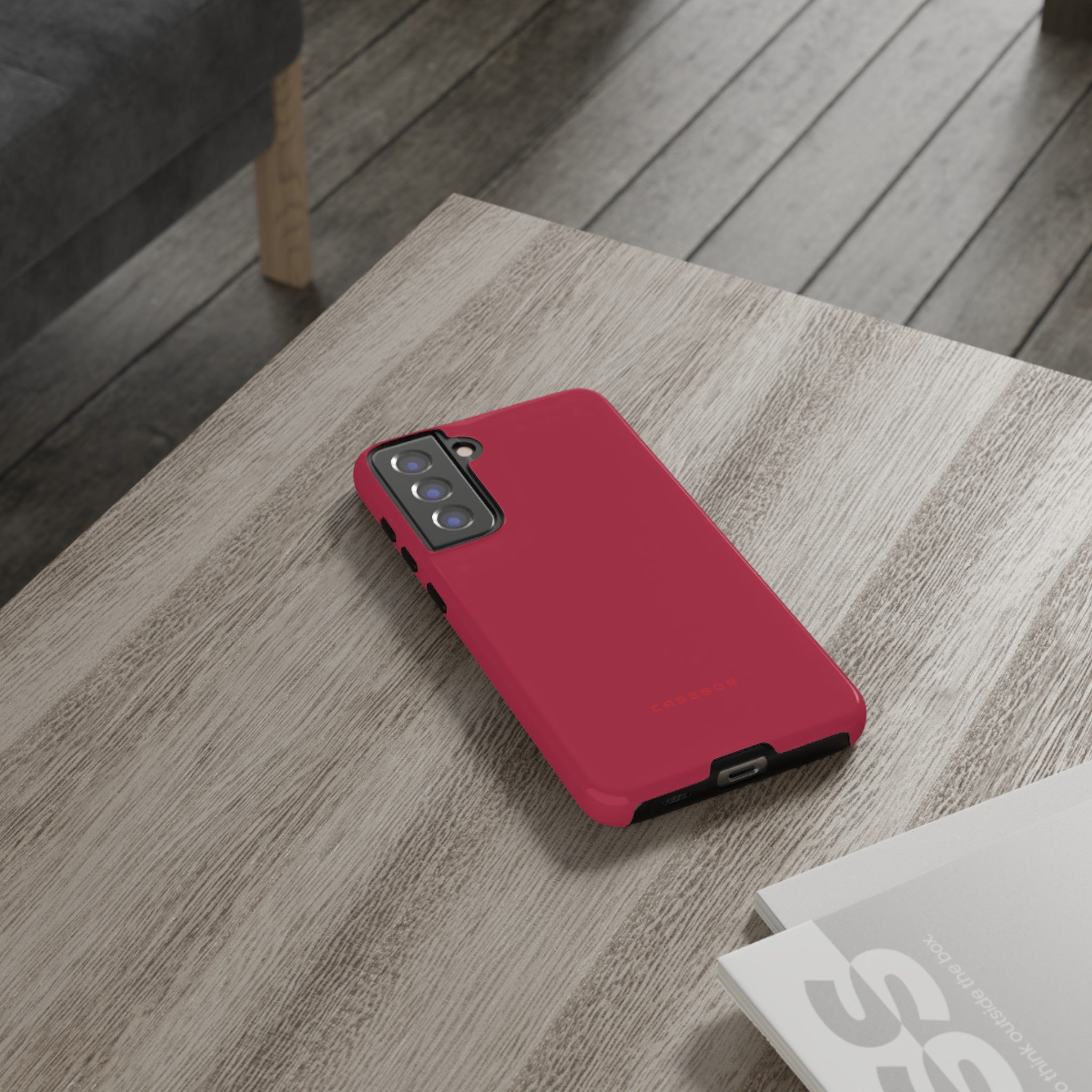 Bright Red Maroon - Protective Phone Case