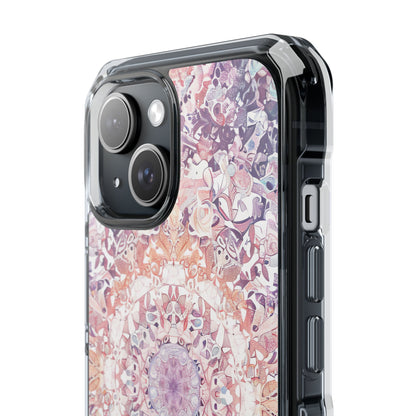 Purple Pink Mandala - Clear Impact iPhone 15 Phone Case