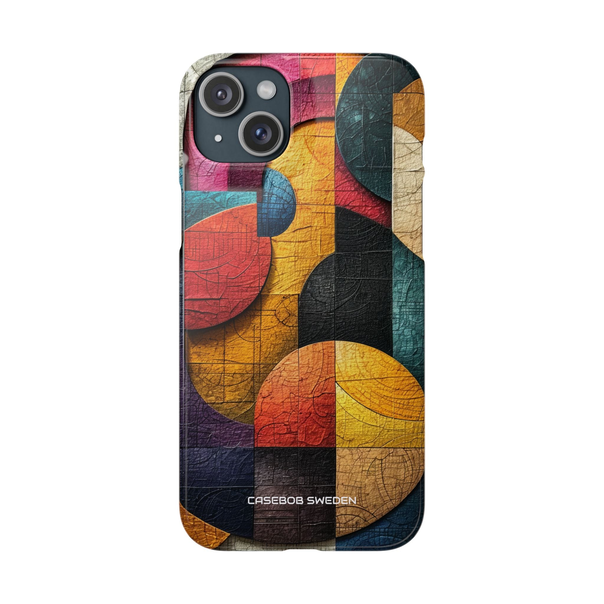 Vibrant Geometric Art - Slim iPhone 15 Phone Case