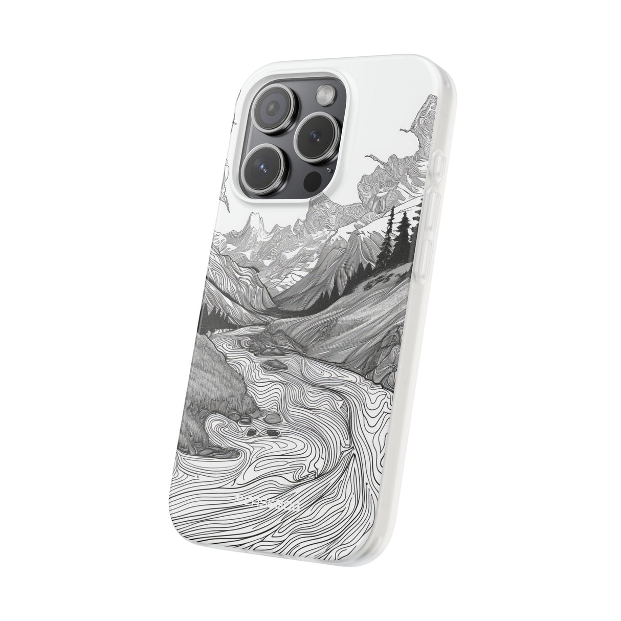 Monochrome Serenity | Flexible Phone Case for iPhone