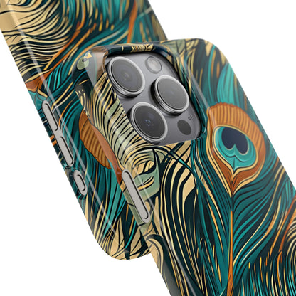 Art Nouveau Peacock Elegance iPhone 15 - Slim Phone Case