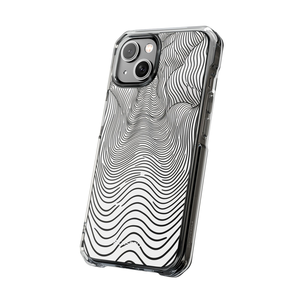 Fluid Waves - Phone Case for iPhone (Clear Impact - Magnetic)