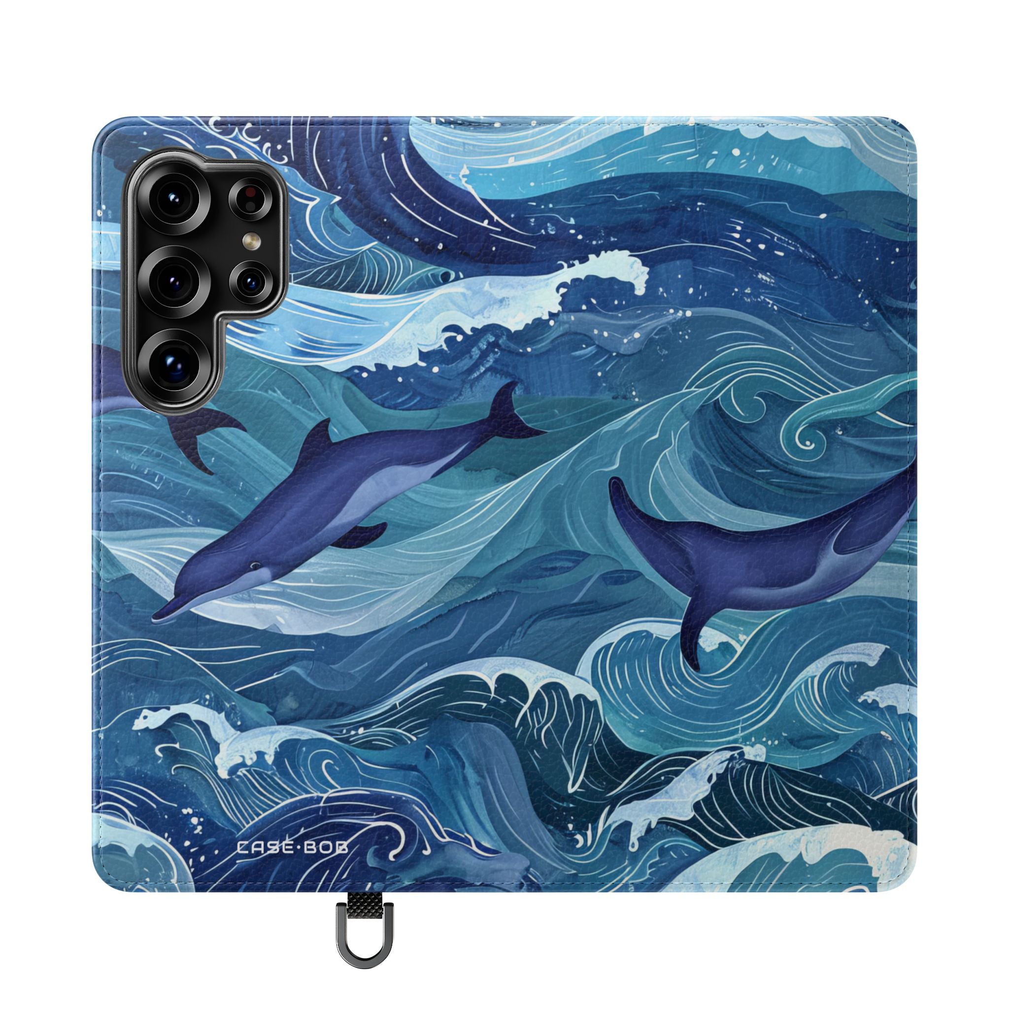 Dolphin Wave Dance - Samsung S25 Ultra Case - Lompakko
