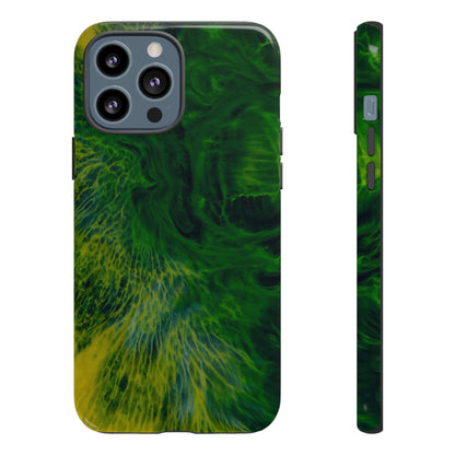 Dark Green Ink Art - Protective Phone Case