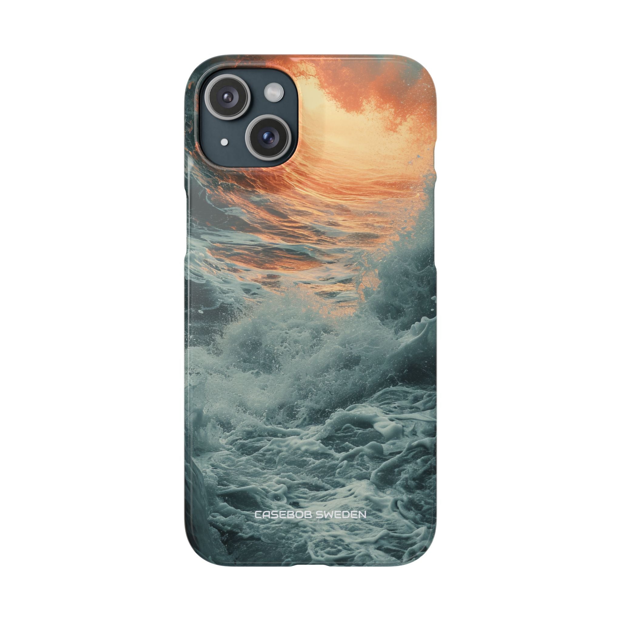 Fiery Wave Power - Slim iPhone 15 Phone Case