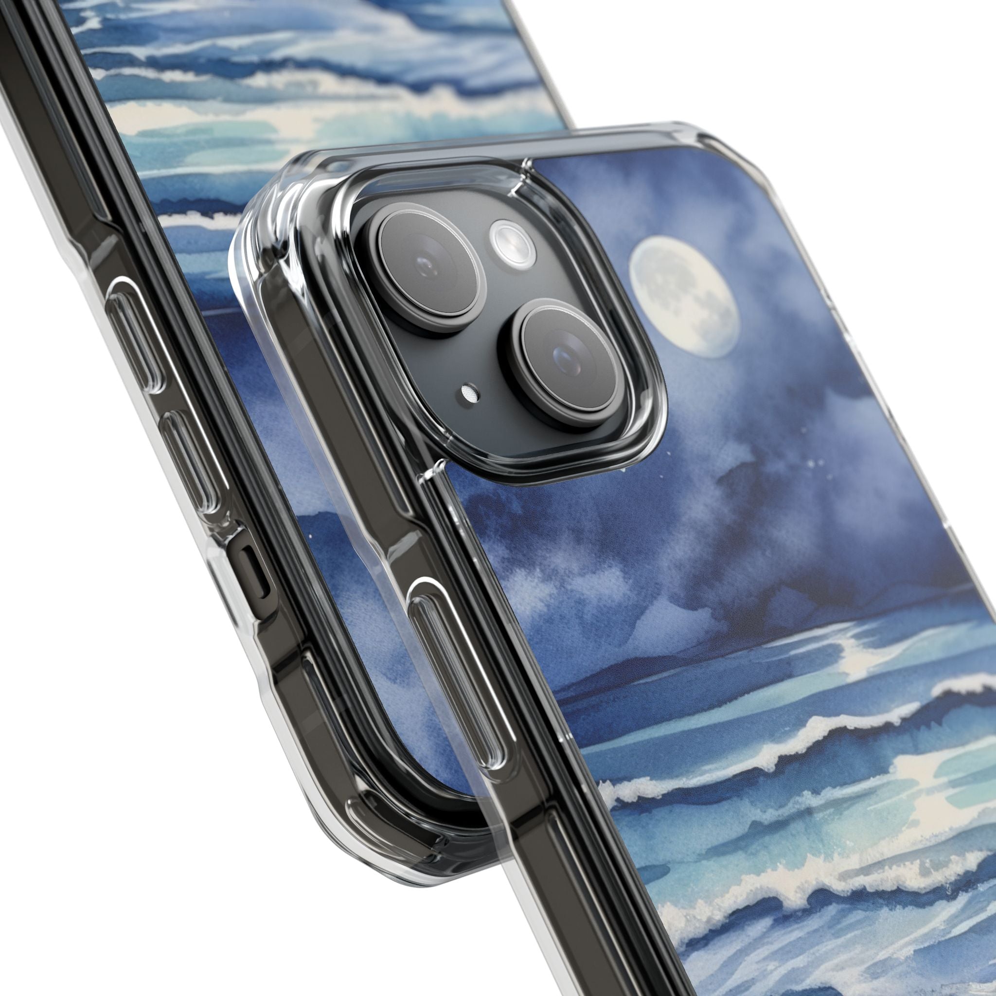 Moonlight Reflects Waves iPhone Case - Impact