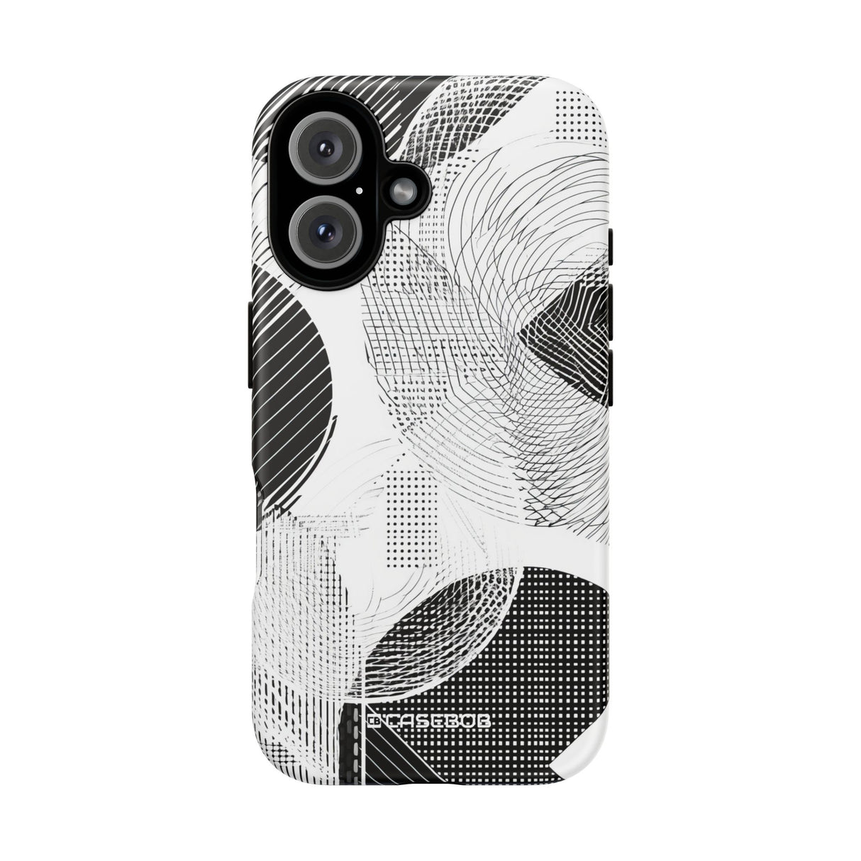 Monochrome Geometric Dance - for iPhone 16