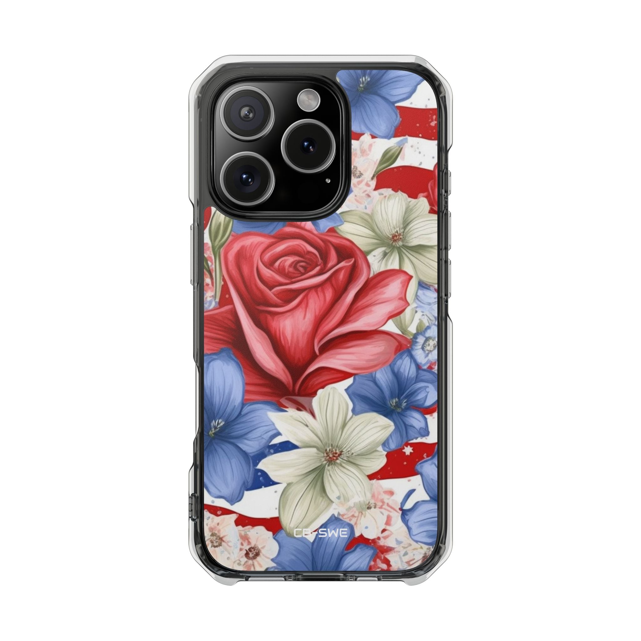 Roses Embrace Stripes iPhone Case - Impact