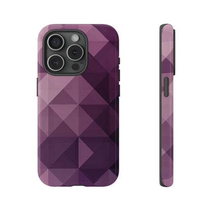 Purple Fade Squares - Protective Phone Case