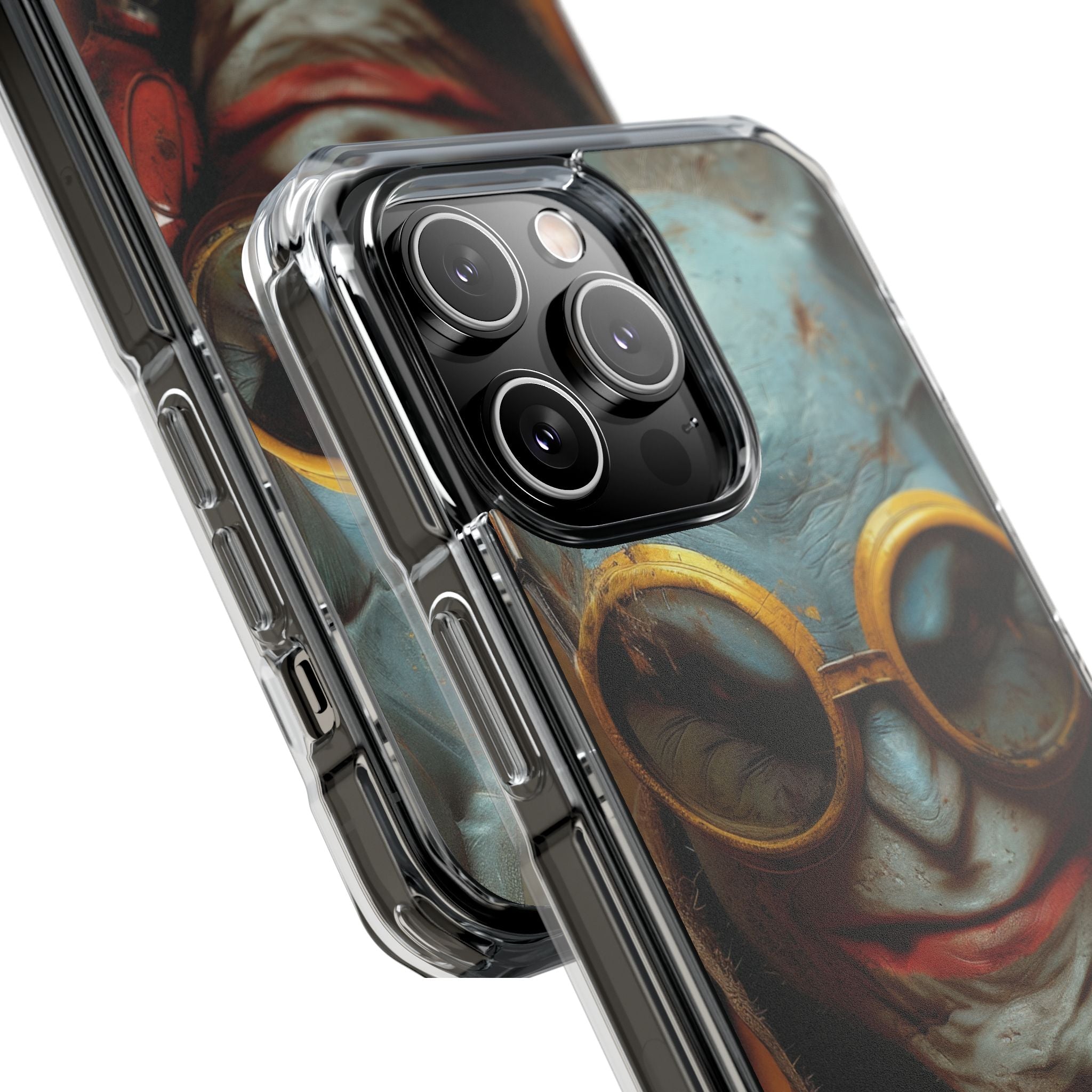 Steampunk Masked Adventurer iPhone 14 - Impact Clear+