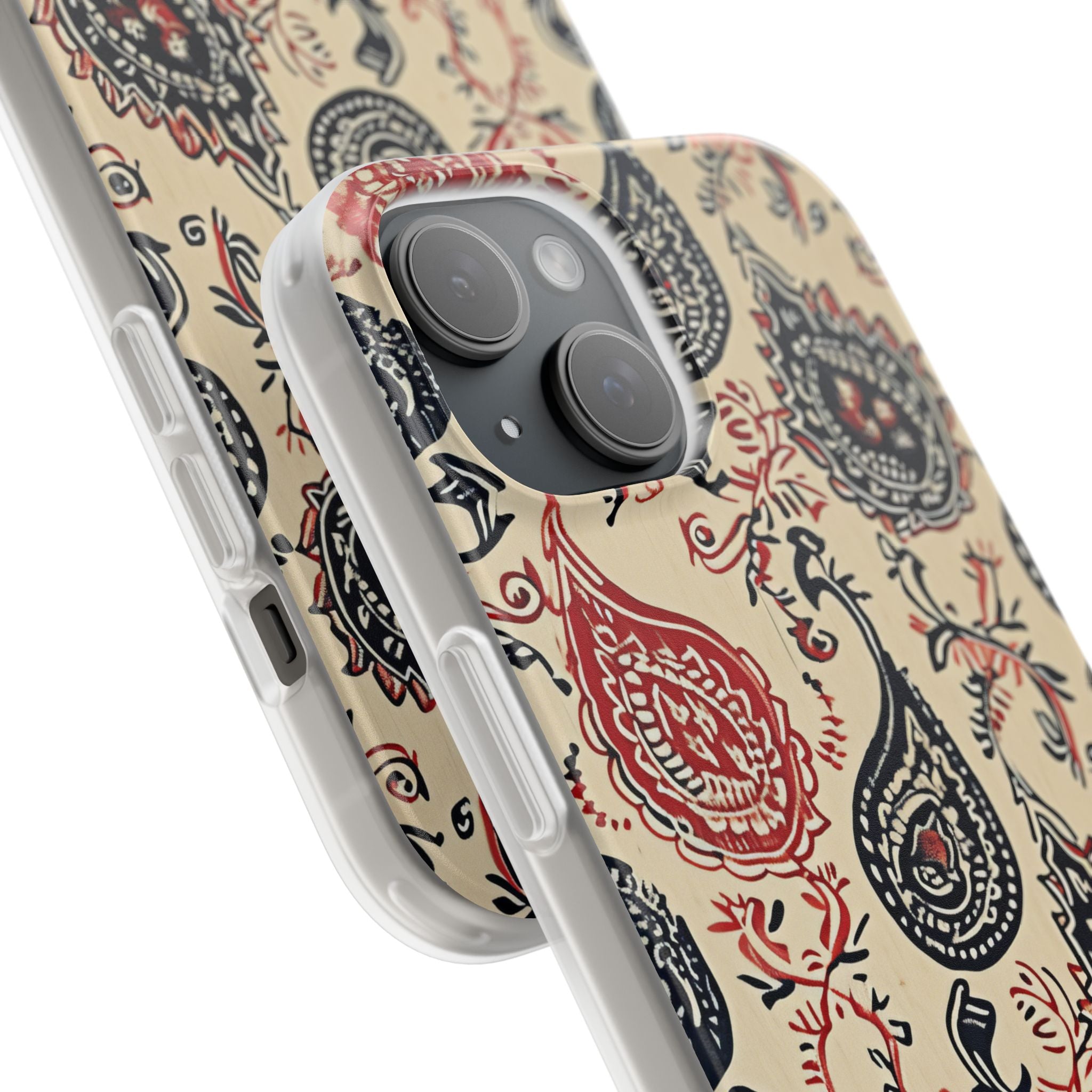 Vintage Paisley Elegance iPhone 15 - Flexi Phone Case