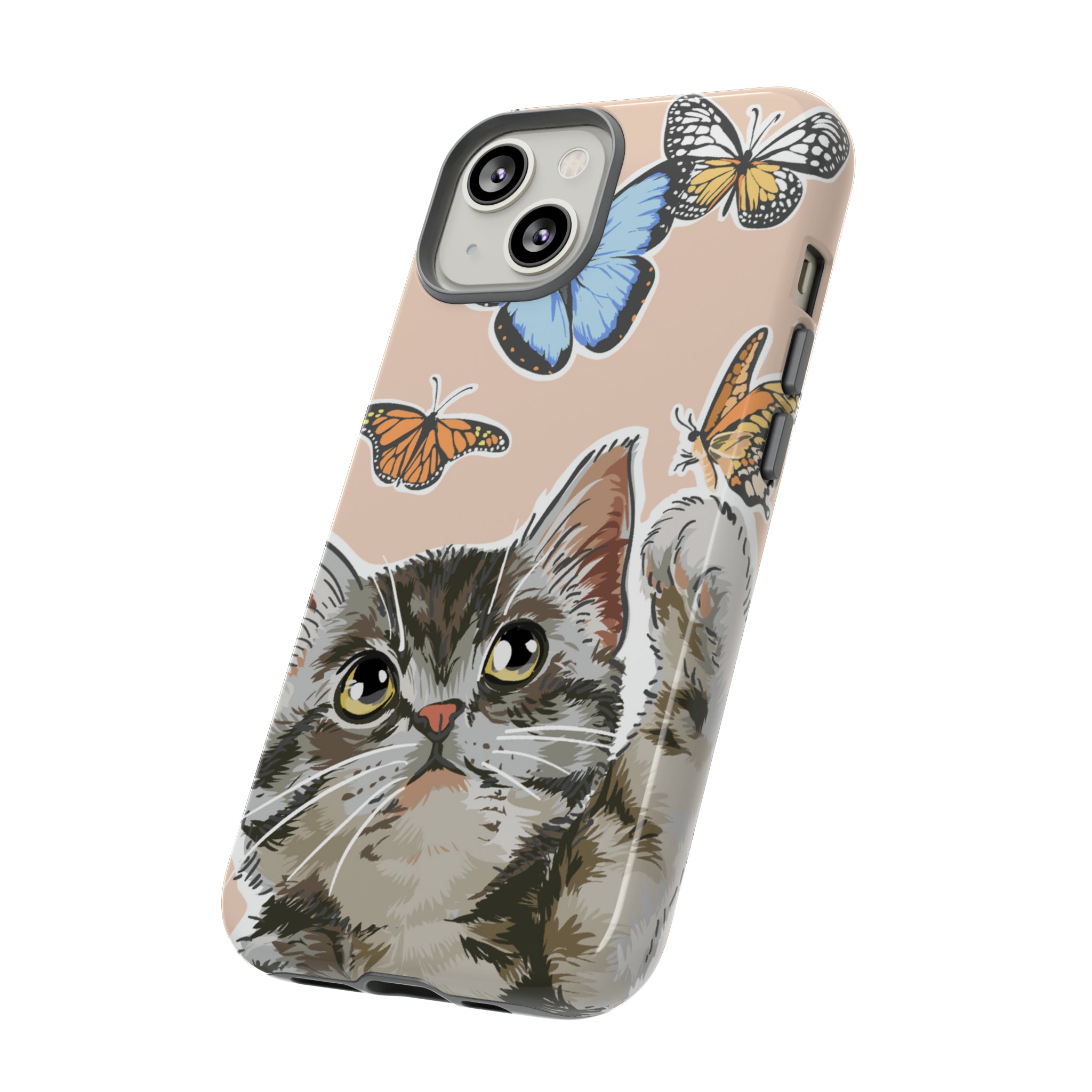 Cute Cat Butterflies - Protective Phone Case