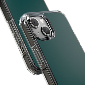 Deep Jungle Green | Handyhülle für iPhone (Clear Impact Case – magnetisch) 