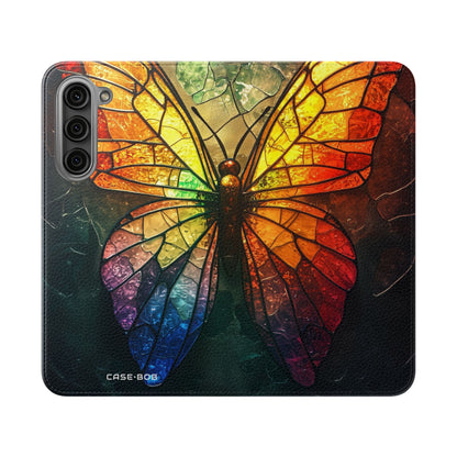 Stained Glass Butterfly - Samsung S23+ Case - Wallet