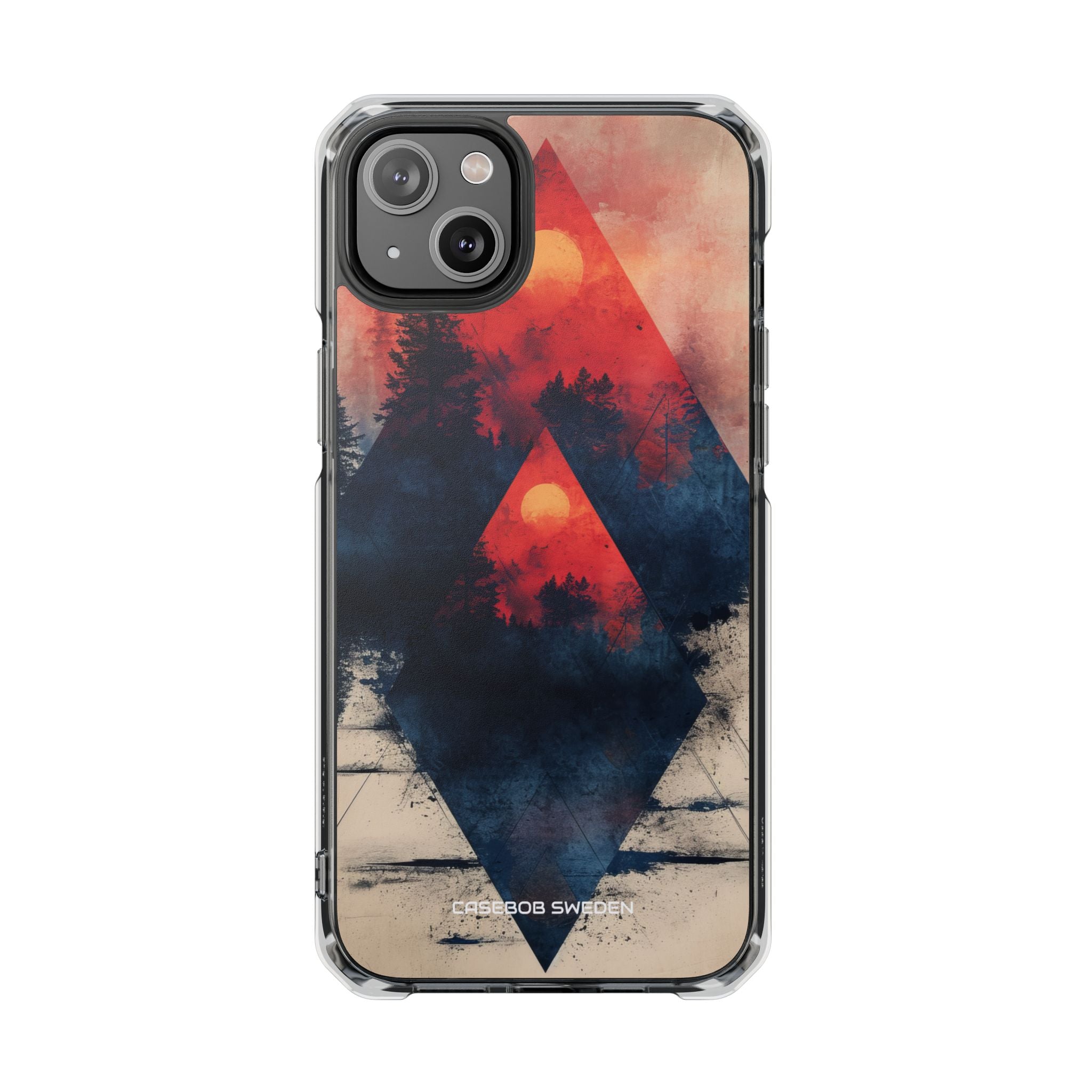 Red Sky Serenity - Clear Impact iPhone 14 Phone Case