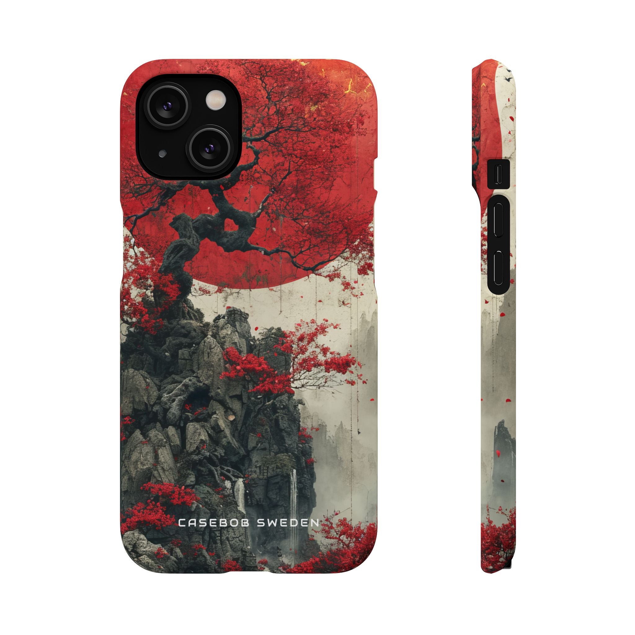 Zen Serenity in Red Harmony iPhone 14 - Slim Phone Case