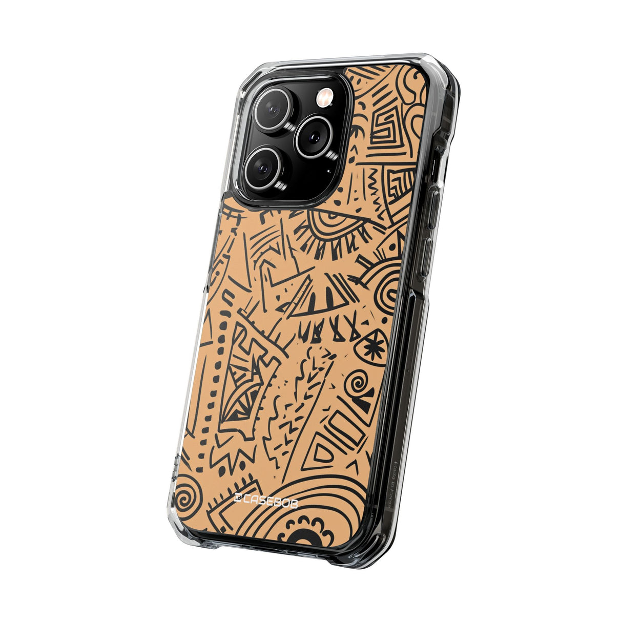 Mystic Tribal Geometry - Phone Case for iPhone (Clear Impact - Magnetic)