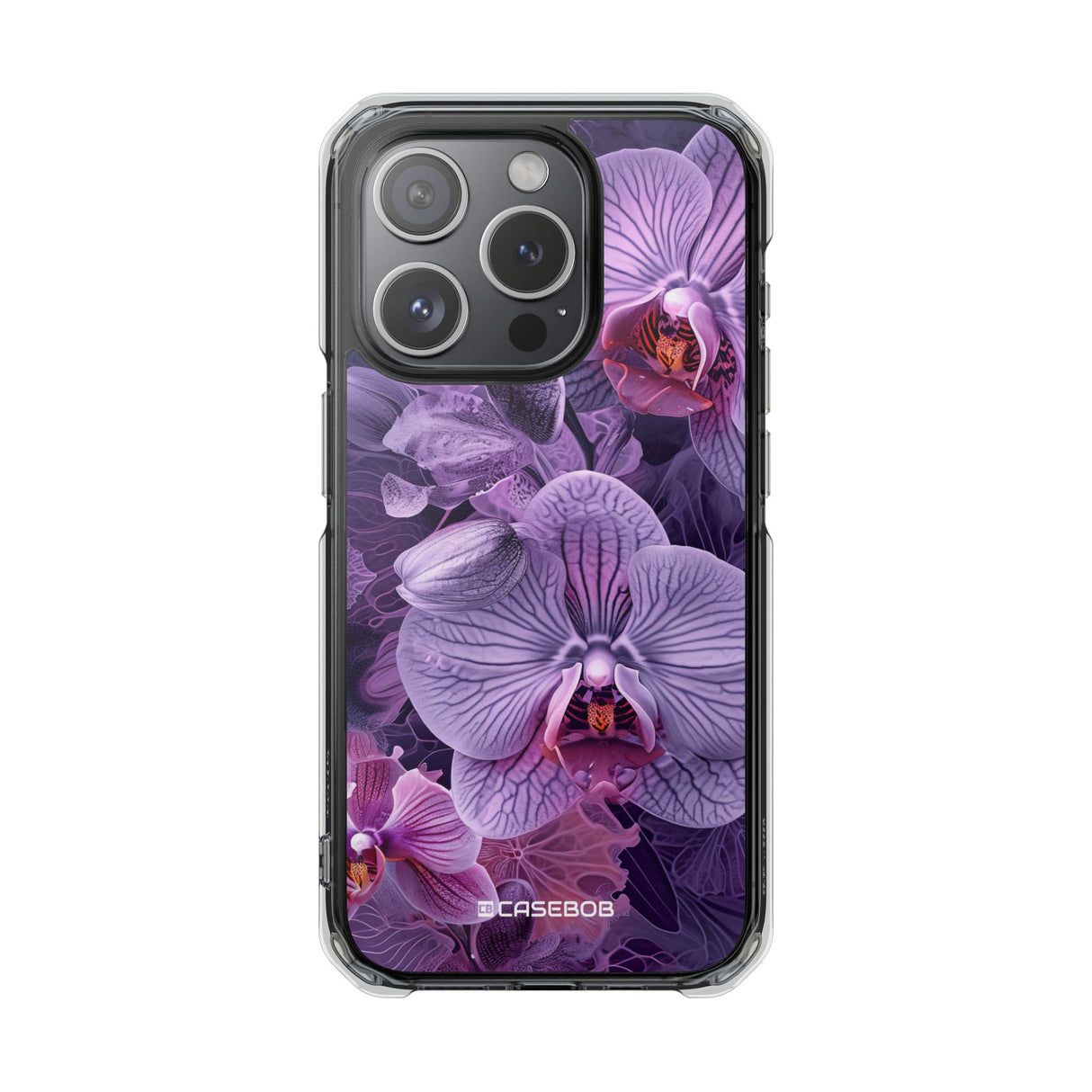 Radiant Orchid Design | Handyhülle für iPhone (Clear Impact Case – magnetisch) 