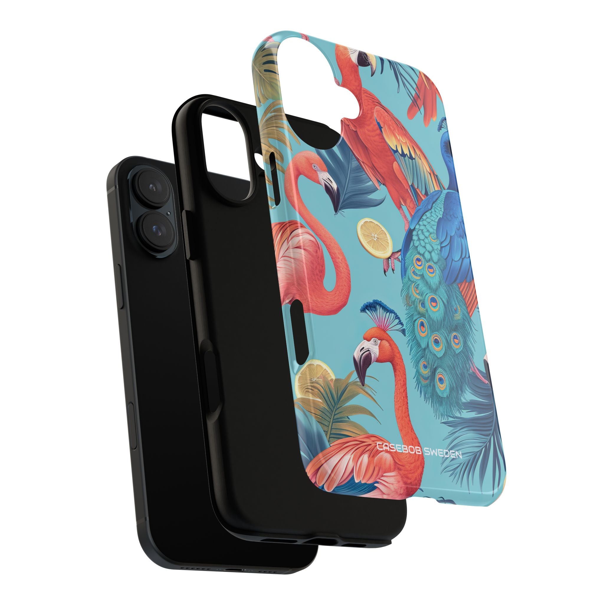 Tropical Flamingo Bliss - Tough iPhone 16 Phone Case