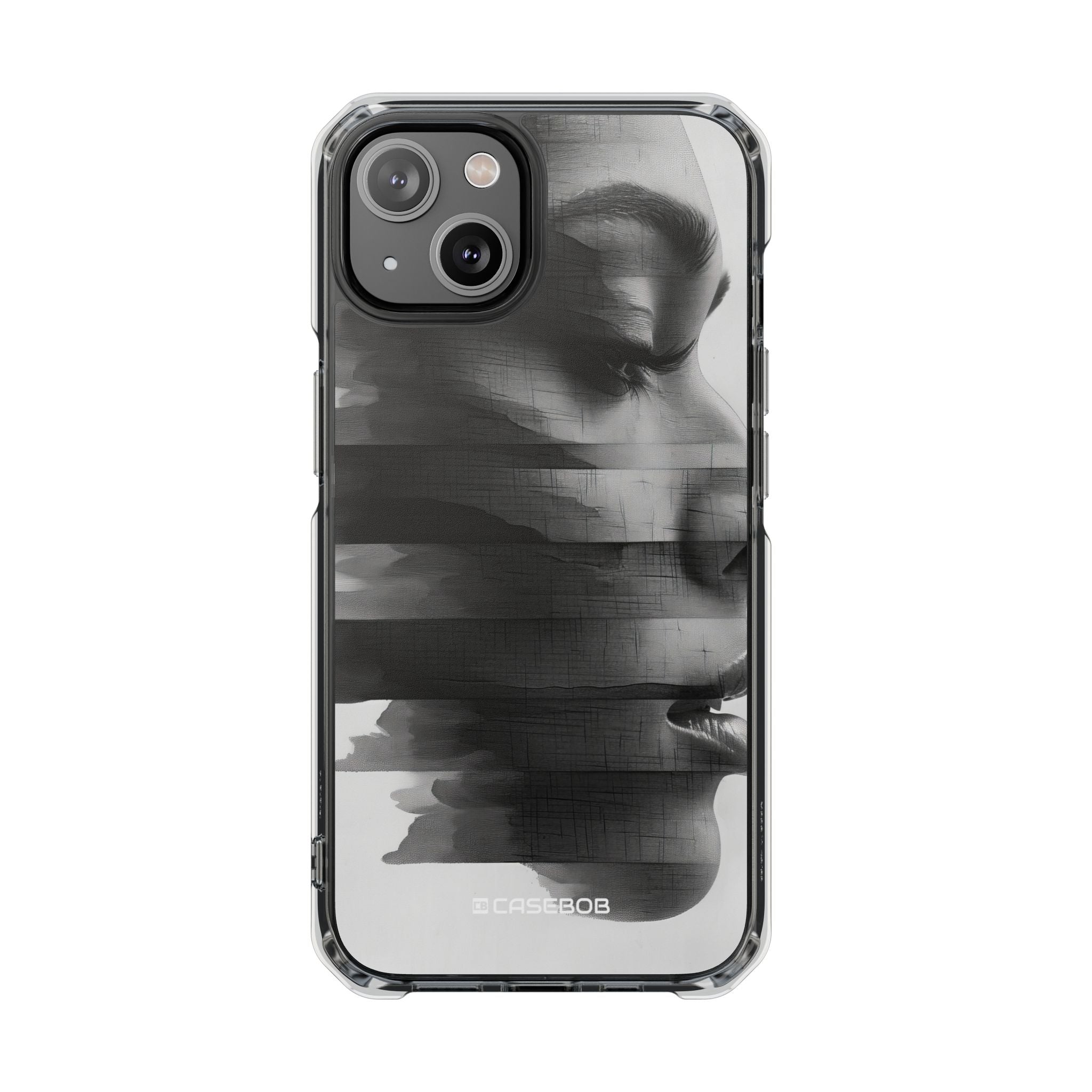 Abstract Glitch Portrait - Phone Case for iPhone