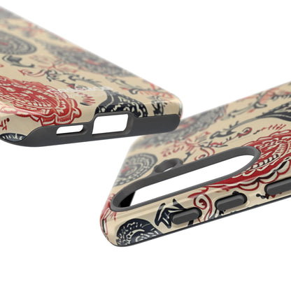 Navy Paisley Swirl Samsung S25 - Tough