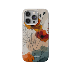 Fiery Floral Abstraction | Flexible Phone Case for iPhone