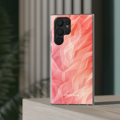 Peach Wave Drift Samsung S22 Ultra Case - Soft