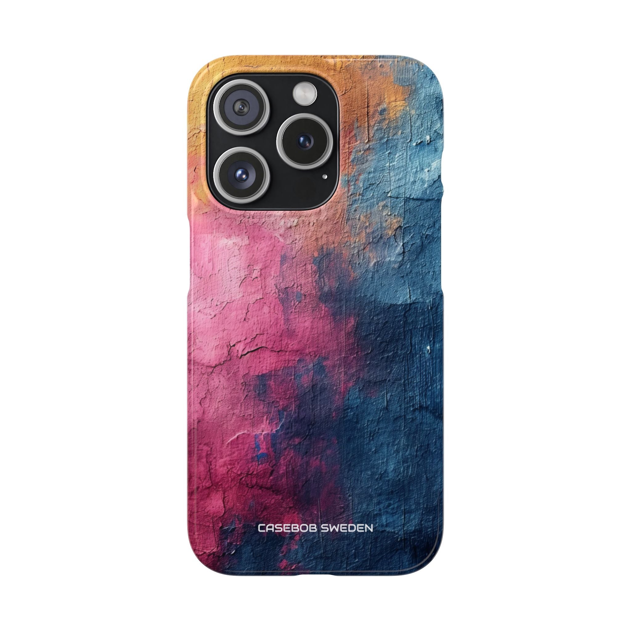 Blue Pink Abstract - Slim iPhone 15 Phone Case