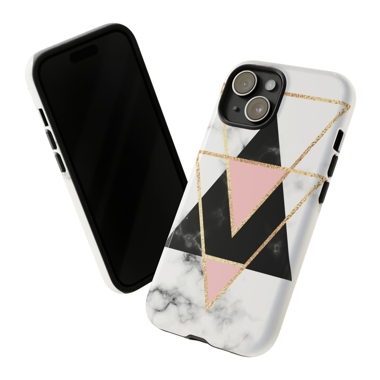 Marble Triangles - Protective Phone Case