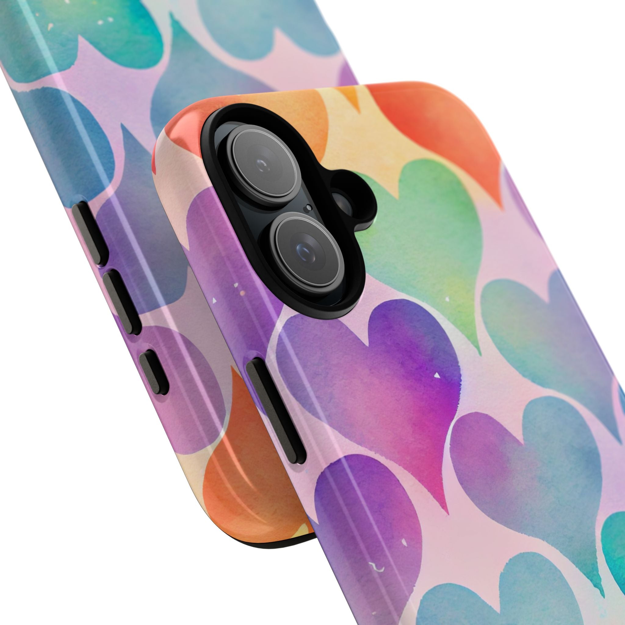 Watercolor Heart Symphony - iPhone Case