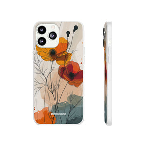 Fiery Floral Abstraction | Flexible Phone Case for iPhone