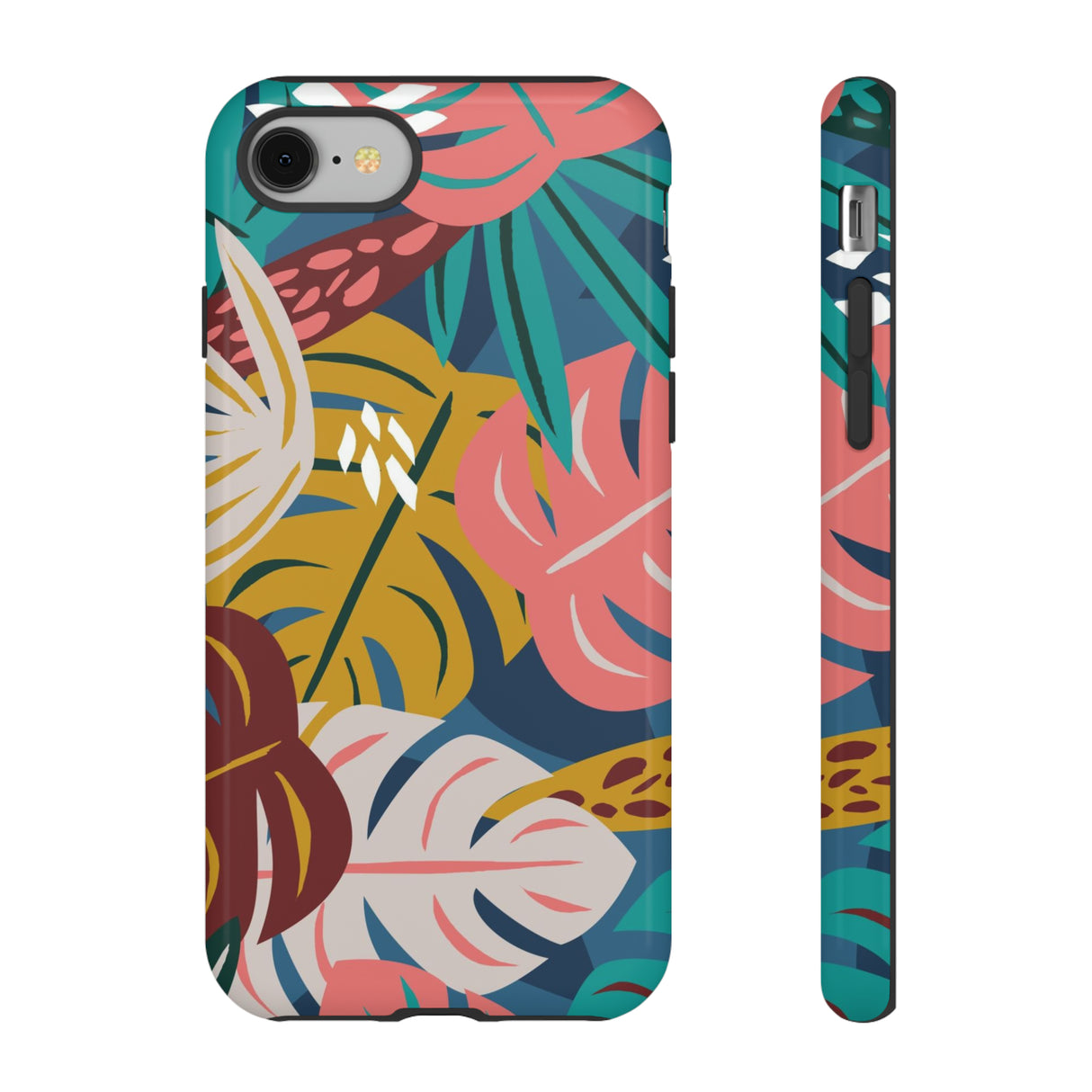 Tropical Leaf Mono - Protective Phone Case