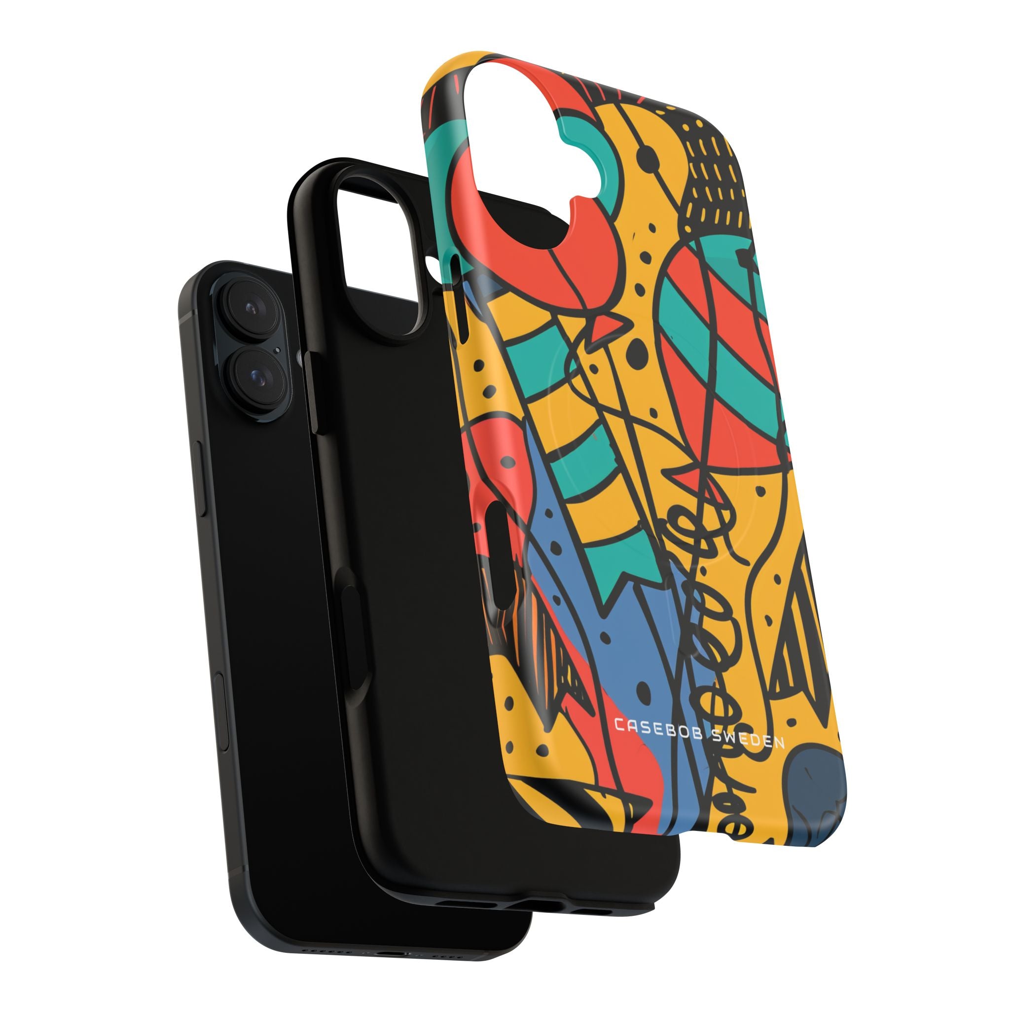 Playful Lines in Motion iPhone 16 | Tough+ Phone Case