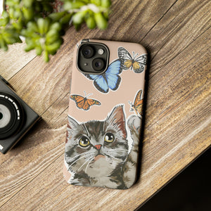 Cute Cat Butterflies - Protective Phone Case