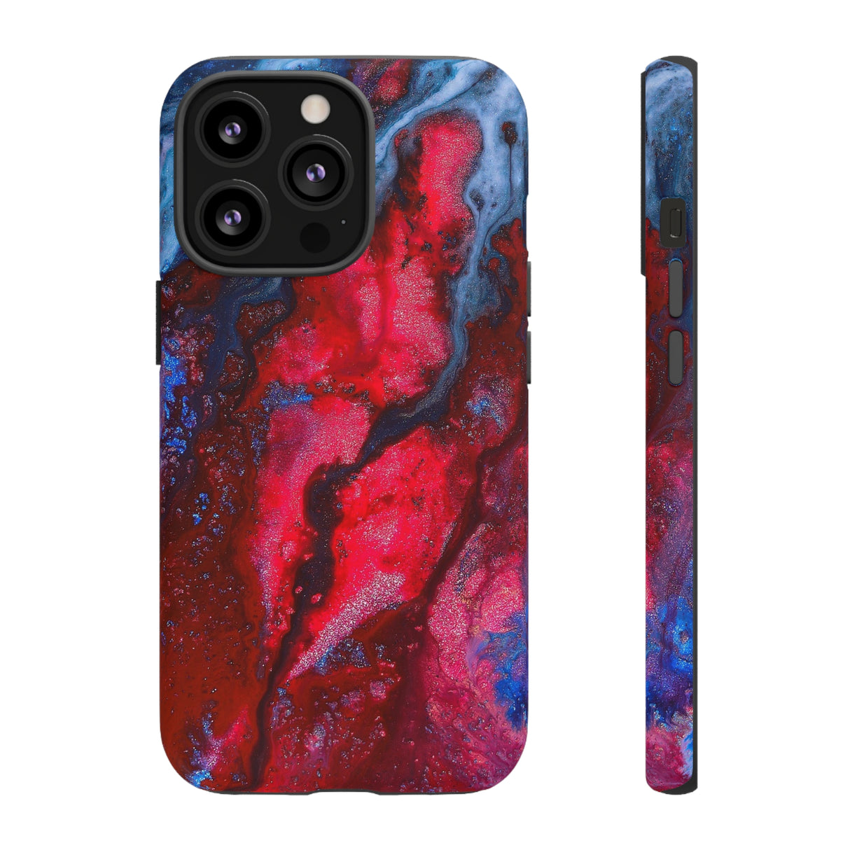 Neon Red Ink Art iPhone Case (Protective) iPhone 13 Pro Matte Phone Case