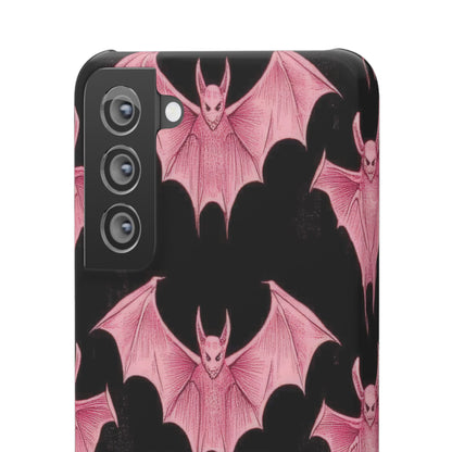 Gothic Pink Bats Aflame Samsung S21 - Slim Phone Case