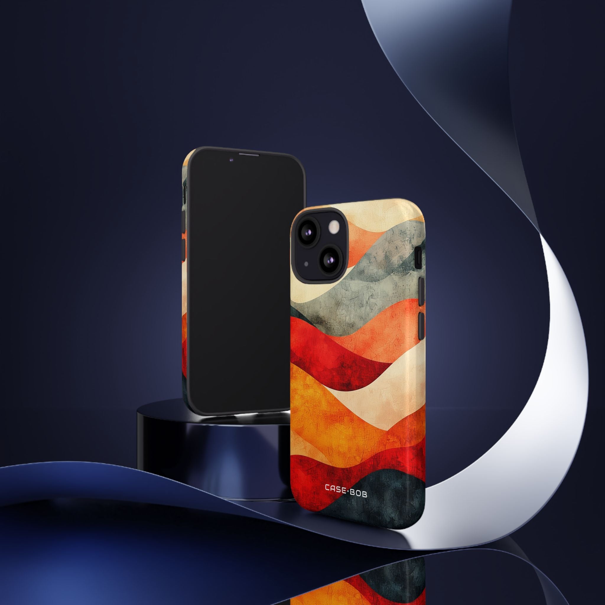 Cracked Wave Sunset iPhone 13 Mini Case - Tough