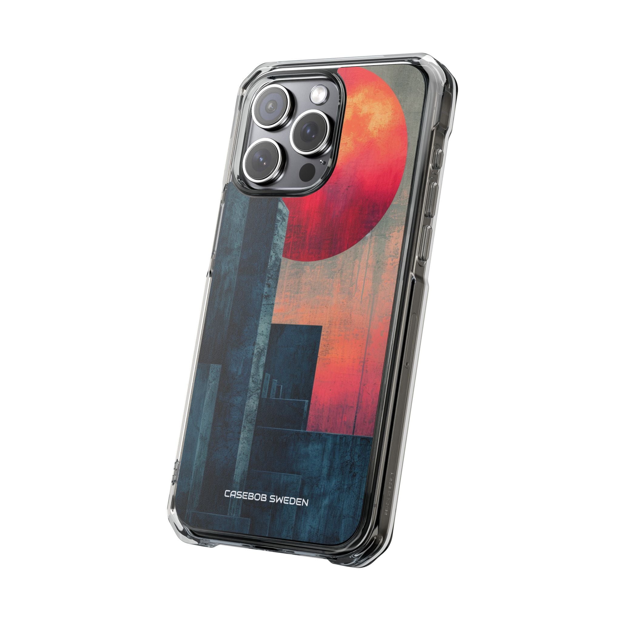 Abstract Geometric Skyline - Clear Impact iPhone 15 Phone Case