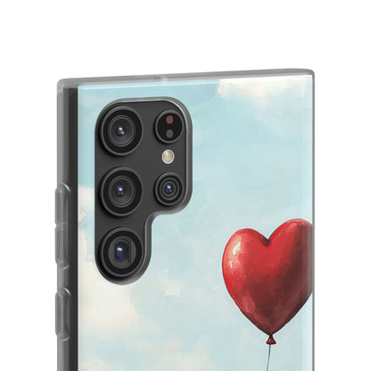Heart Balloon Glow Samsung S22 Ultra Case - Soft