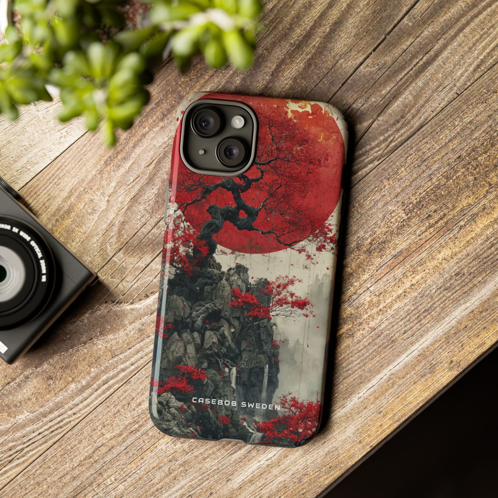 Zen Serenity in Red Harmony iPhone 15 - Tough Phone Case